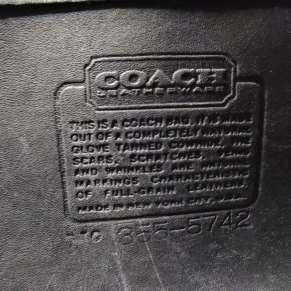 Vintage Coach Embassy Briefcase Black Leather 1990s Made in USA – BLL Embossed - Picture 6 of 6